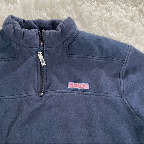 Vineyard Vines Men's Surf Shep quarter zip Navy Sweater - Picture 2 of 6